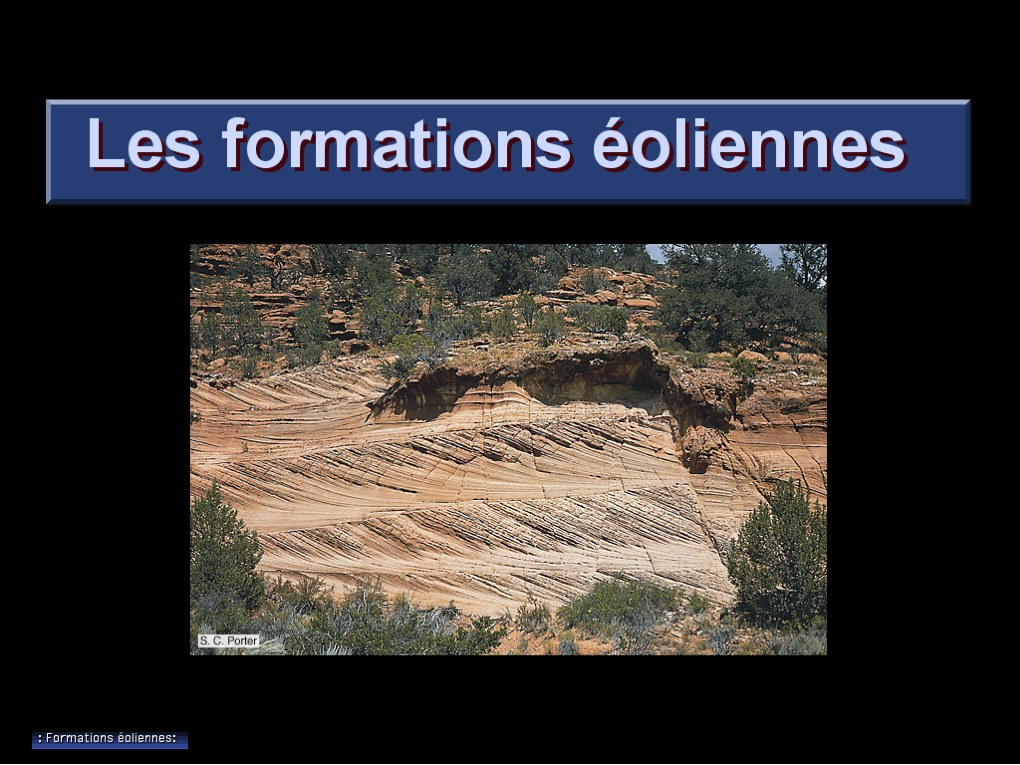 Les formations éoliennes