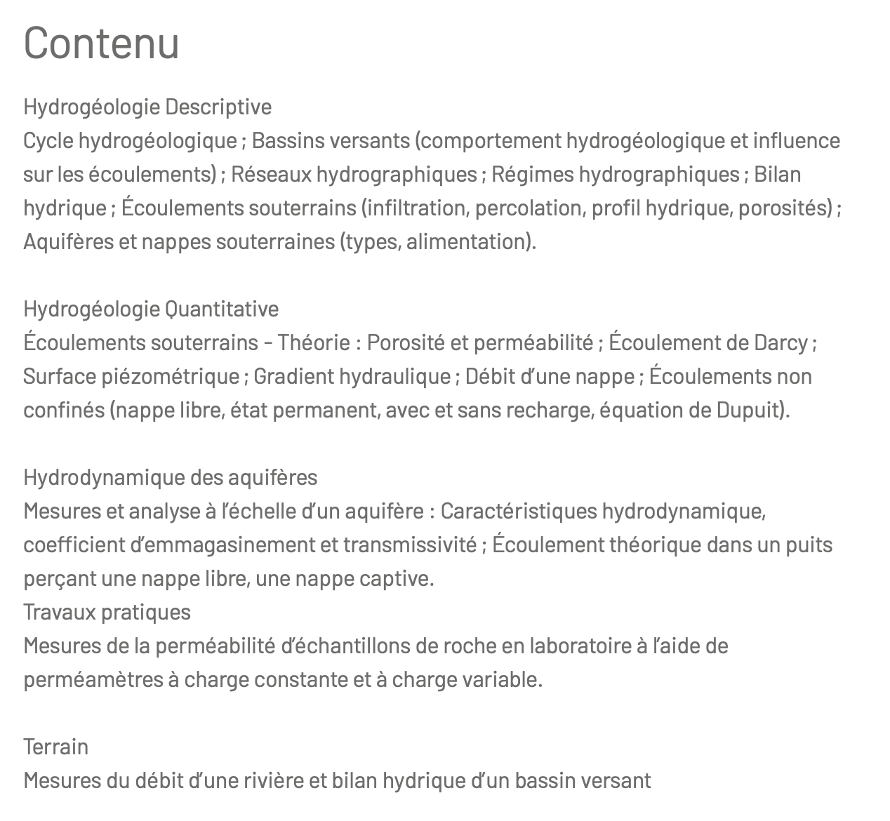 Contenu