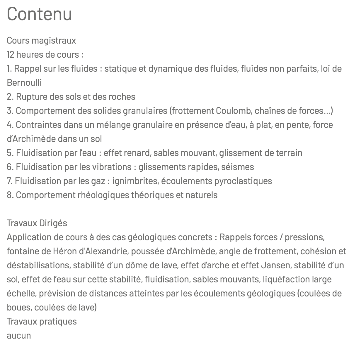 Contenu
