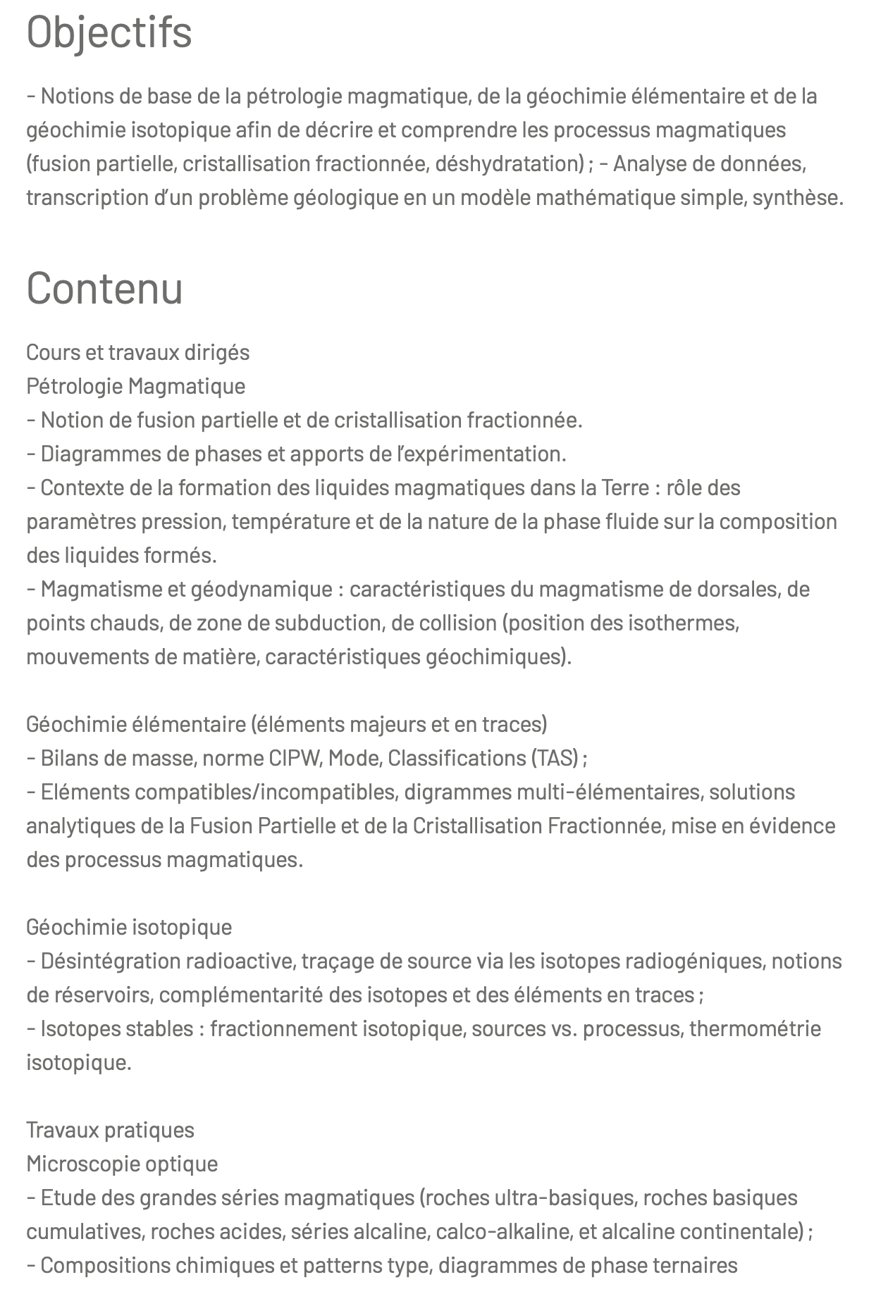 Contenu