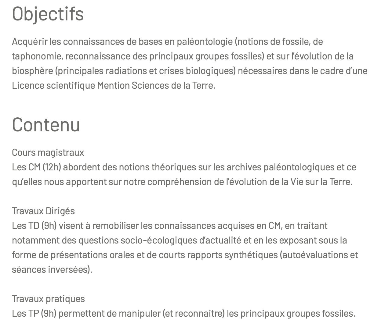 Contenu