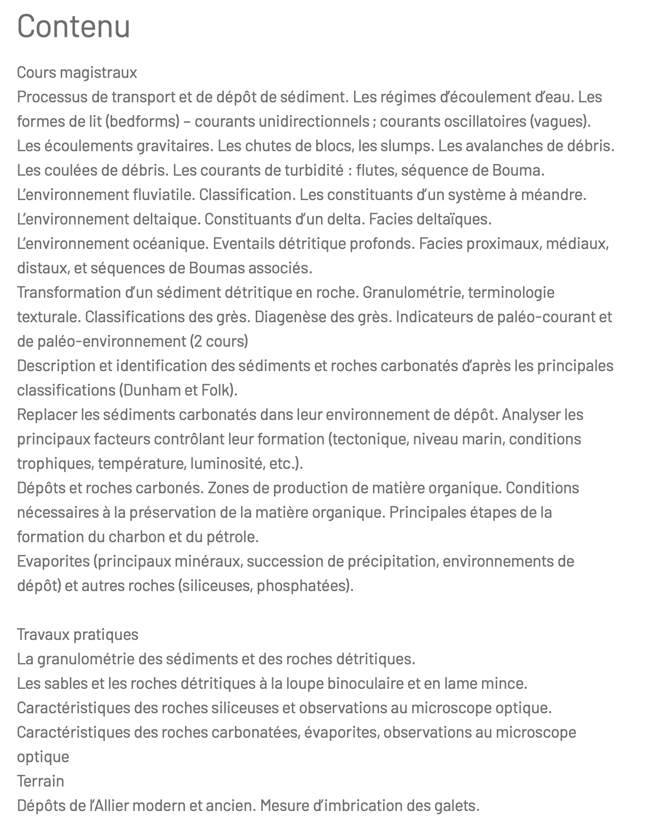 Contenu