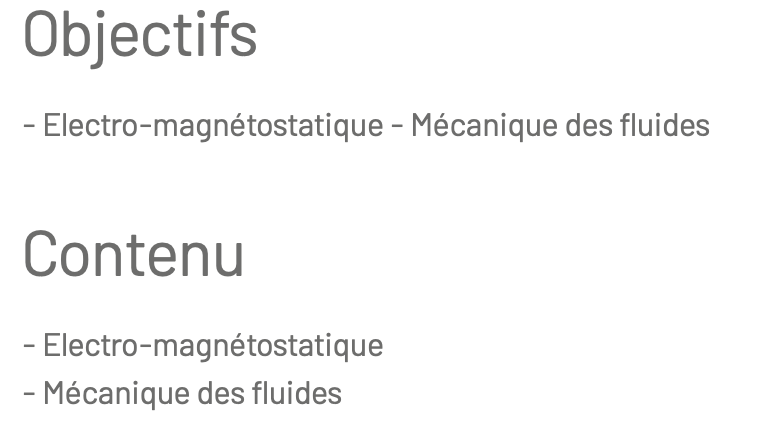 Contenu