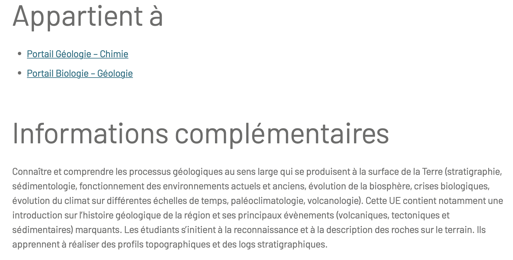 Informations complémentaires