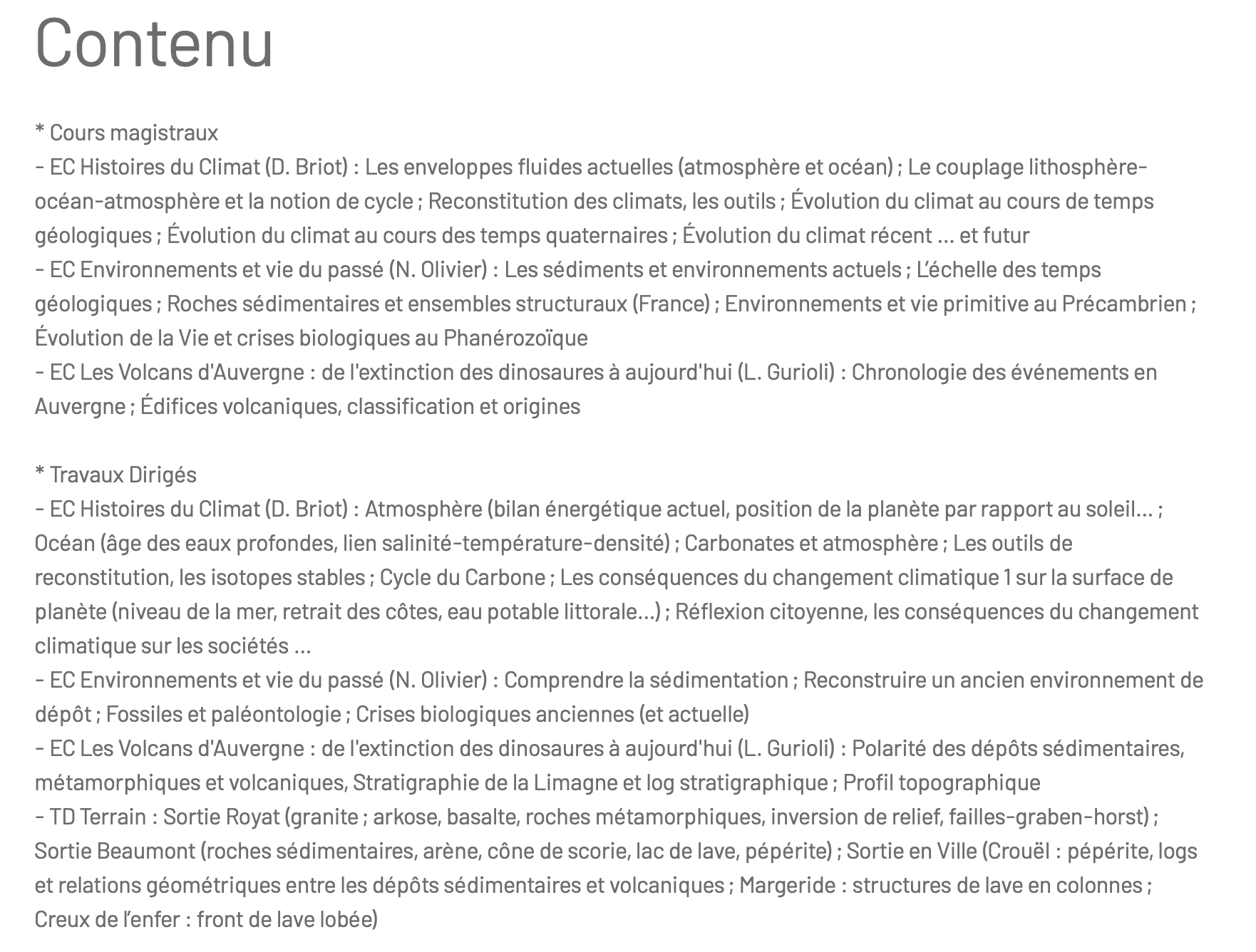 Contenu