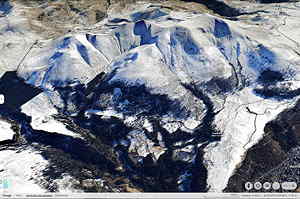 Vue de la face occidentale du Massif Adventif