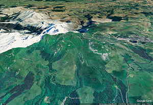 Vue globale sur le versant S du Massif du Mont Dore