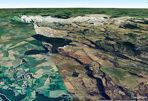 Vue globale sur le versant SE du Massif du Mont-Dore