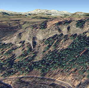 Illustration sur Déstabilisation de reliefs, d'érosion en terrain volcanique (Vidal et al., 1996) 